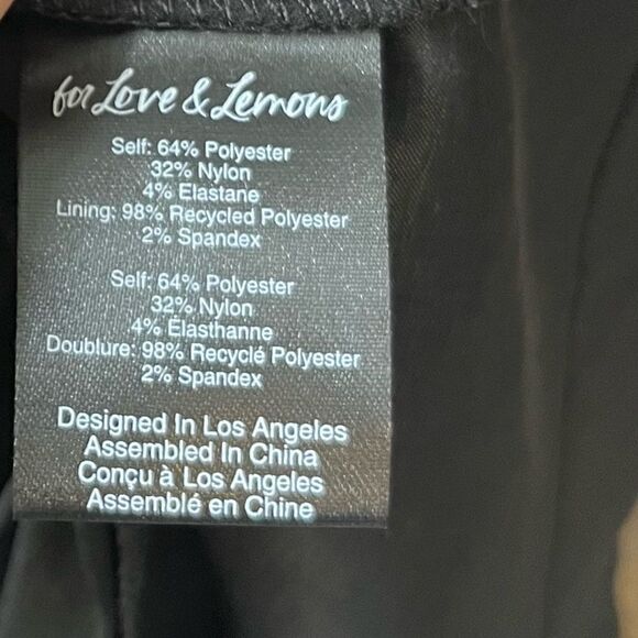 For Love And Lemons Doris Taffeta Midi Corset Dress Black White Lace Medium NWT - Picture 15 of 16